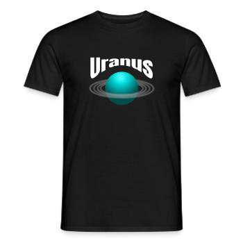Uranus - Men's T-Shirt - black - Front - AI Model Male 178 light (178cm)