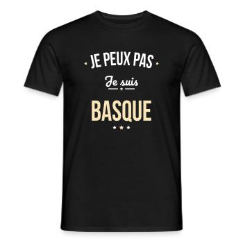 Je peux pas je suis Basque - T-shirt homme - noir - Devant - AI Model Male 178 light (178cm)