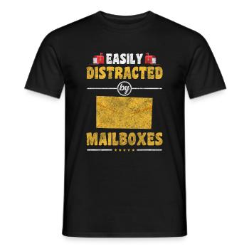 Postman Letter Work - Men's T-Shirt - black - Front - AI Model Male 178 light (178cm)