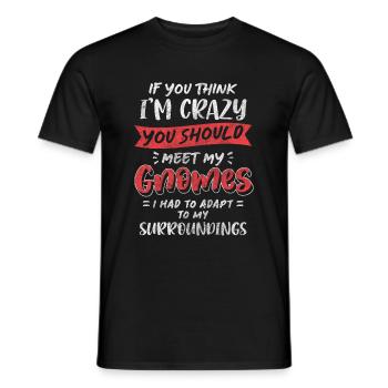 Gnome de jardin Gnome Leprechaun - T-shirt homme - noir - Devant - AI Model Male 178 light (178cm)