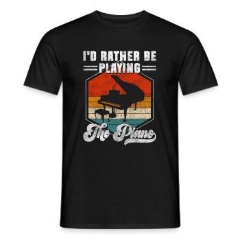 Piano Composer Artist Musical Instrument - Men's T-Shirt - black - Front - AI Model Male 178 light (178cm)
