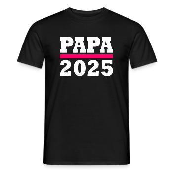 Papa 2025 - T-shirt homme - noir - Devant - AI Model Male 178 light (178cm)