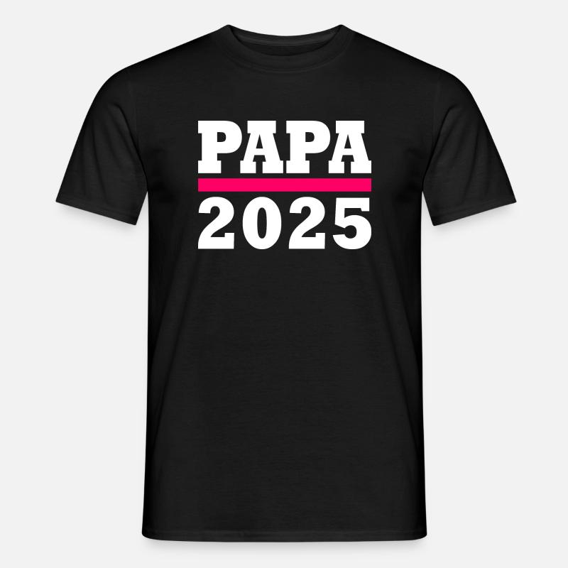 Papa 2025 - Männer T-Shirt - Schwarz