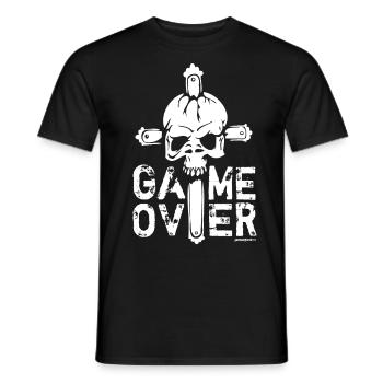Game Over - Männer T-Shirt - Schwarz - Vorne - AI Model Male 178 light (178cm)