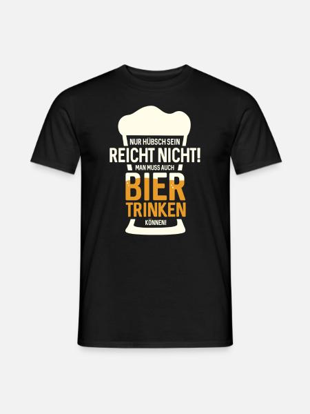 Bier trinken - Männer T-Shirt - Schwarz