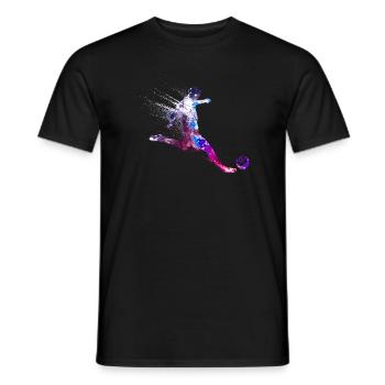 Forward, goal scorer, soccer player, defender - Men's T-Shirt - black - Front - AI Model Male 178 light (178cm)