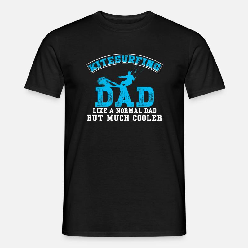 Kitesurfing Dad - Männer T-Shirt - Schwarz