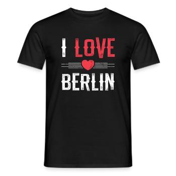 I Love Berlin - Männer T-Shirt - Schwarz - Vorne - AI Model Male 178 light (178cm)