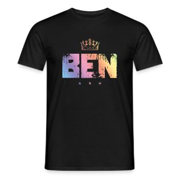Ben - Männer T-Shirt - Schwarz - Vorne - AI Model Male 178 light (178cm)