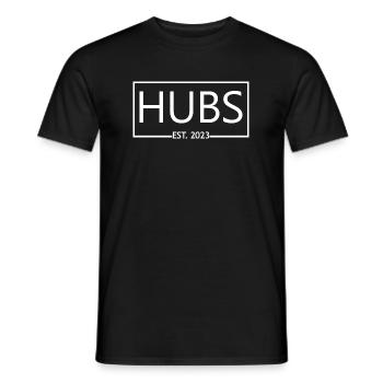 Hubs Est. 2023 Engagement For Groom's Wedding Gift - Men's T-Shirt - black - Front - AI Model Male 178 light (178cm)