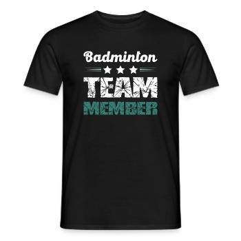 Badminton Team - Männer T-Shirt - Schwarz - Vorne - AI Model Male 178 light (178cm)