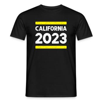 California 2023 - Men's T-Shirt - black - Front - AI Model Male 178 light (178cm)