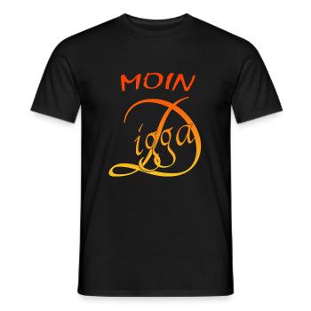 Moin Digga Hamburg - Männer T-Shirt - Schwarz - Vorne - AI Model Male 178 light (178cm)