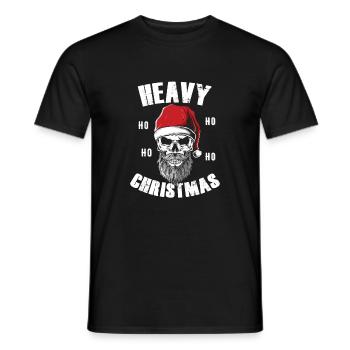 Christmas Beard Beard Full Beard HO HO HO - Men's T-Shirt - black - Front - AI Model Male 178 light (178cm)