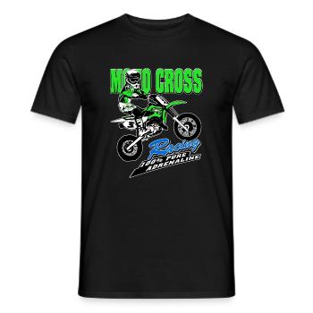 Children's motocross - KIDS MX - Men's T-Shirt - black - Front - AI Model Male 178 light (178cm)