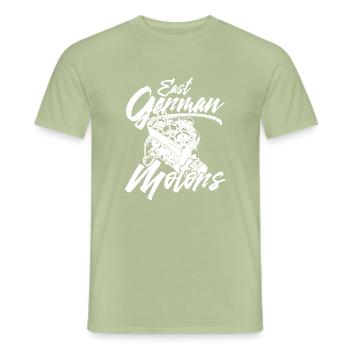 GERMAN MOTORS wartburg - T-shirt homme - vert sauge - Devant - AI Model Male 178 light (178cm)