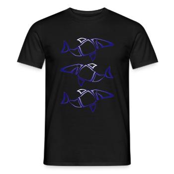 Requins - T-shirt homme - noir - Devant - AI Model Male 178 light (178cm)