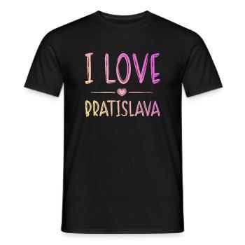 I Love Bratislava - Männer T-Shirt - Schwarz - Vorne - AI Model Male 178 light (178cm)