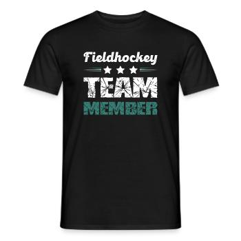 Fieldhockey Team - Männer T-Shirt - Schwarz - Vorne - AI Model Male 178 light (178cm)