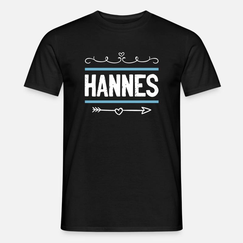 Hannes - Männer T-Shirt - Schwarz