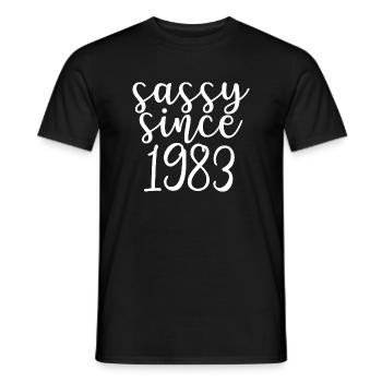 frech seit 1983, Geschenk zum 40. Geburtstag 40 Jahre alt - Männer T-Shirt - Schwarz - Vorne - AI Model Male 178 light (178cm)
