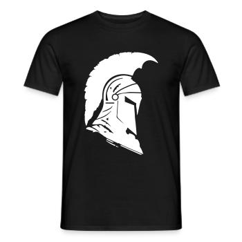 Spartaner Helm Gladiator Symbol - Männer T-Shirt - Schwarz - Vorne - AI Model Male 178 light (178cm)