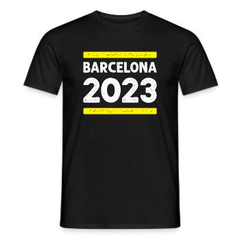 Barcelona 2023 - Männer T-Shirt - Schwarz - Vorne - AI Model Male 178 light (178cm)