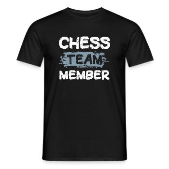 Chess Team - Men's T-Shirt - black - Front - AI Model Male 178 light (178cm)