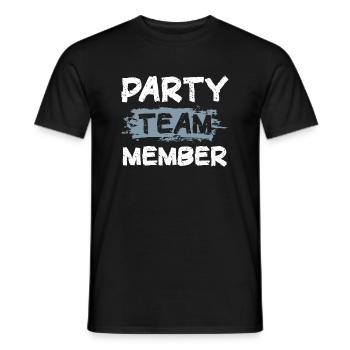 Party Team - Men's T-Shirt - black - Front - AI Model Male 178 light (178cm)