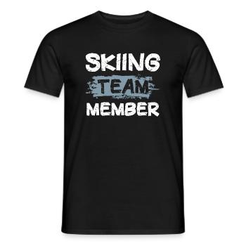 Équipe de ski - T-shirt homme - noir - Devant - AI Model Male 178 light (178cm)