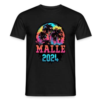 Malle 2024 Team Palms Multicolore - T-shirt homme - noir - Devant - AI Model Male 178 light (178cm)