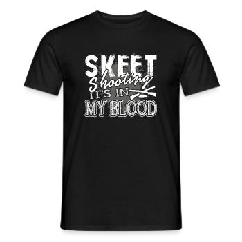 Skeet Shooting Is In My Blood - Men's T-Shirt - black - Front - AI Model Male 178 light (178cm)