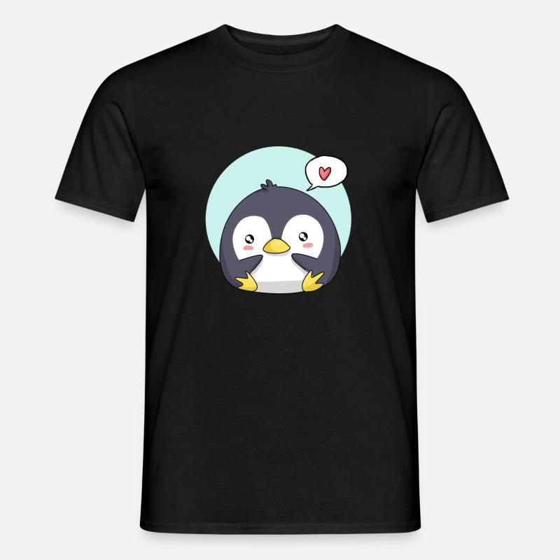 Pinguin - Männer T-Shirt - Schwarz
