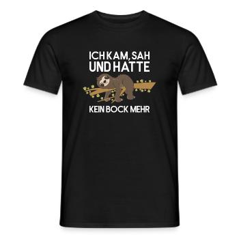 Fauler Faulenzer Relax Faultier Spruch Kein Bock - Männer T-Shirt - Schwarz - Vorne - AI Model Male 178 light (178cm)