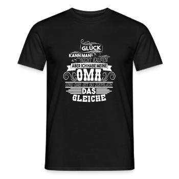 Oma Enkel Geschenke Glück kann man nicht kaufen - Männer T-Shirt - Schwarz - Vorne - AI Model Male 178 light (178cm)