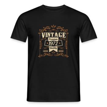 Cadeaux d’anniversaire 1972 Dictons - T-shirt homme - noir - Devant - AI Model Male 178 light (178cm)