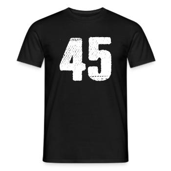45 Zahl Trikot - Männer T-Shirt - Schwarz - Vorne - AI Model Male 178 light (178cm)