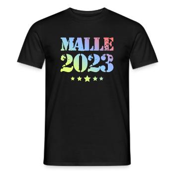 Malle 2023 - Men's T-Shirt - black - Front - AI Model Male 178 light (178cm)