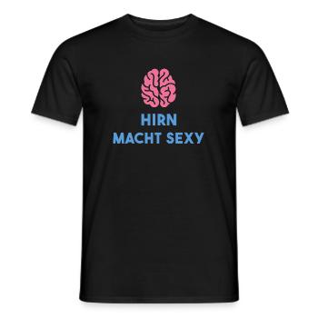 Hirn macht sexy - Männer T-Shirt - Schwarz - Vorne - AI Model Male 178 light (178cm)