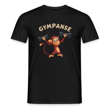 Gympanse Fitnesstudio Pumper - Männer T-Shirt - Schwarz - Vorne - AI Model Male 178 light (178cm)