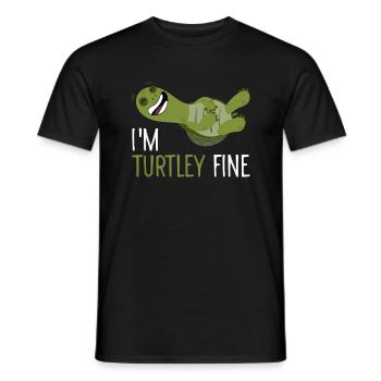 Turtle Turtle Pun Gift - Men's T-Shirt - black - Front - AI Model Male 178 light (178cm)