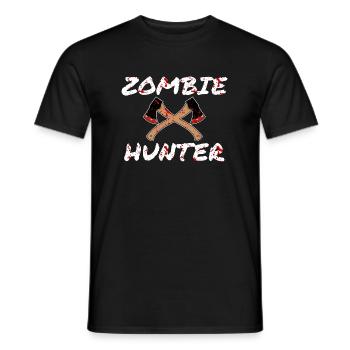Chasseurs zombies - horreur infectée Tache de sang mort-vivant - T-shirt homme - noir - Devant - AI Model Male 178 light (178cm)