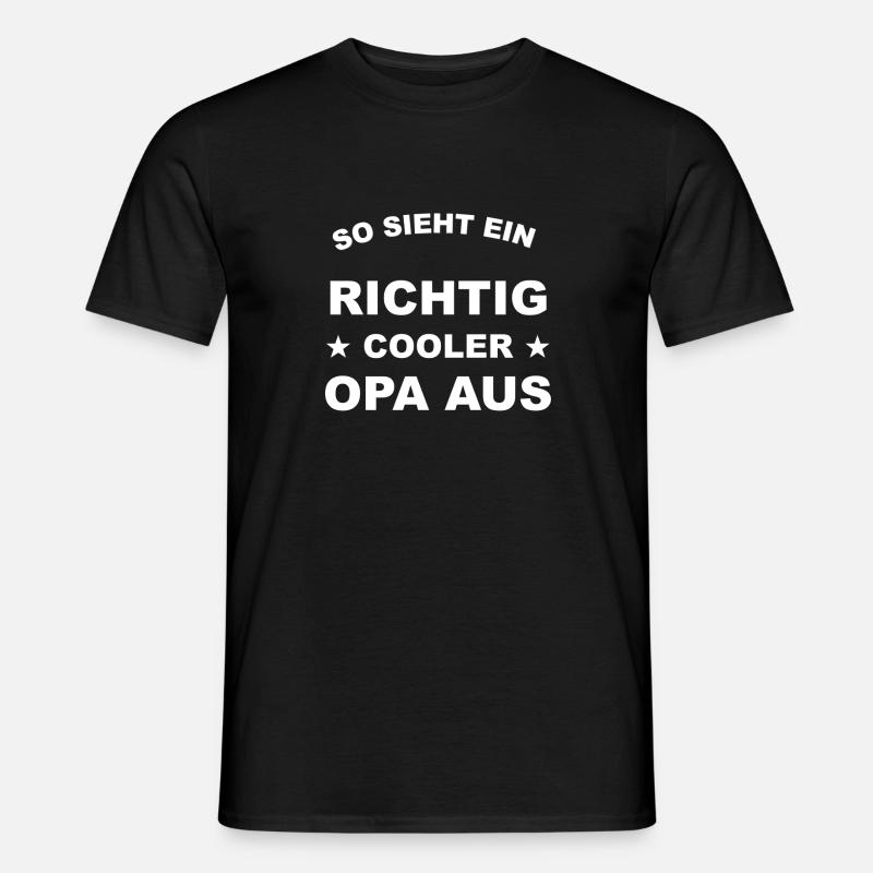 cooler opa - Männer T-Shirt - Schwarz