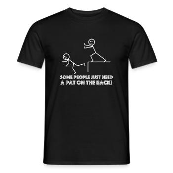 Some people need a pat on the back - Men's T-Shirt - black - Front - AI Model Male 178 light (178cm)