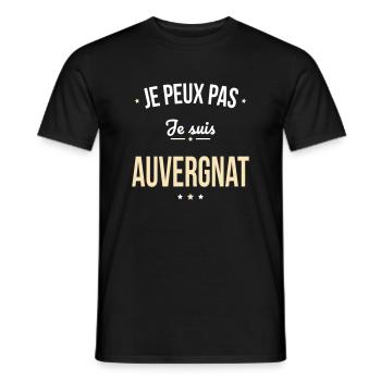 Je peux pas je suis Auvergnat - T-shirt homme - noir - Devant - AI Model Male 178 light (178cm)