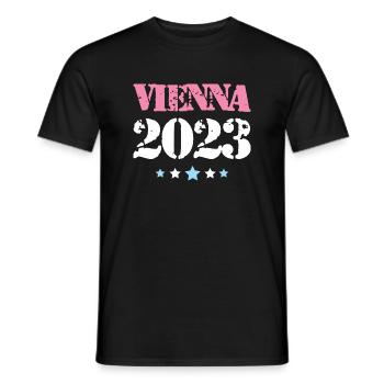 Vienna 2023 Wien - Men's T-Shirt - black - Front - AI Model Male 178 light (178cm)