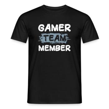 L’équipe des joueurs - T-shirt homme - noir - Devant - AI Model Male 178 light (178cm)