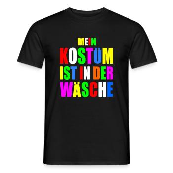mein kostüm ist in der wäsche - Männer T-Shirt - Schwarz - Vorne - AI Model Male 178 light (178cm)