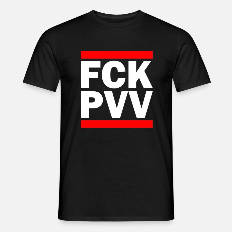 Fck pvv - Männer T-Shirt - Schwarz