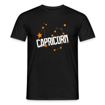 Funny Capricorn Sign Of Zodiac Horoscope Gifts - Men's T-Shirt - black - Front - AI Model Male 178 light (178cm)